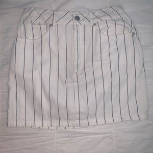 Forever 21 Black and White Striped Skirt